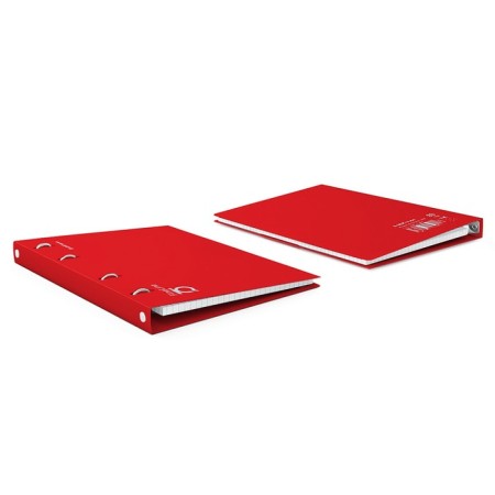Notebook on rings A5 100 sheets of Erichkrause IQ Fineline Classic Plastic Cover Red, OFSET 80 g/m², White is 100% mix-5