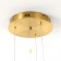 Semi-ring chandelier LED 120W brass 40-60-80x50cm Bayerlux