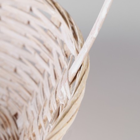 Wicker basket, 19x5 cm, white, bamboo-2