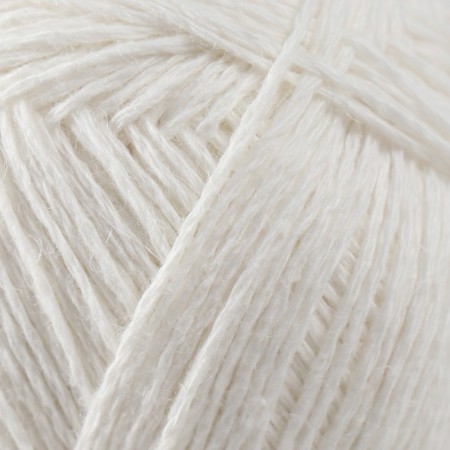 Yarn "linen" 55% flax, 45% cotton 330m/100g (01 white)-2