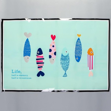 Tile tile "Fish on a blue background" 60x90cm-1