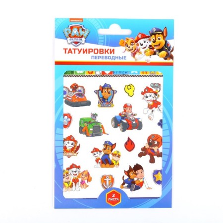 Stickers - Tattoos "Puppy Patrol", 2 sheets, diz. Boys