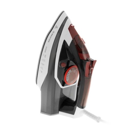 Iron Brayer BR4005, 2400 watts, ceramic soles, 25 g/min, 360 ml, black-red-3