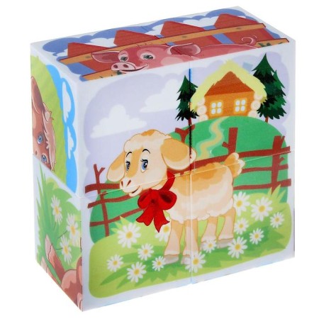 Cubes "Pets. Kids ", 4 pieces-2