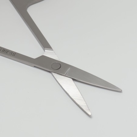 Scissors manicure, straight, narrow, 9 cm, silver color-3
