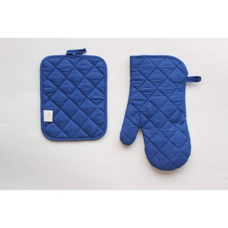 Kitchen CHEF: take, mittens, towel 38x63 cm, blue color-3