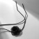 Choker "Tango" flower on threads, black color, 30cm