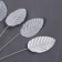 Set for decorating the cake "Leaves", in the set 10 pcs., Silver color