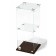 Table window, 1 shelf, 300 × 300 × 700, chipboard, glass color wenge