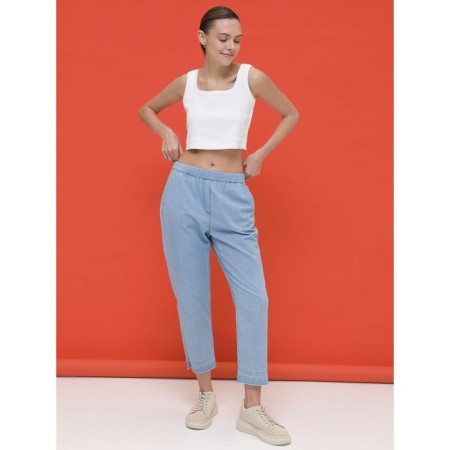 Crop top female Pelican, size 46, white color-4