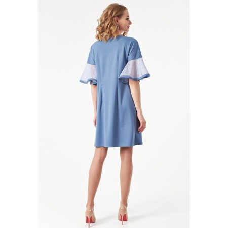Women's dress, size 46, blue color-6