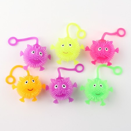 The ball is a children's rubber hedgehog "Conduct with legs and handles", light, color mix-2
