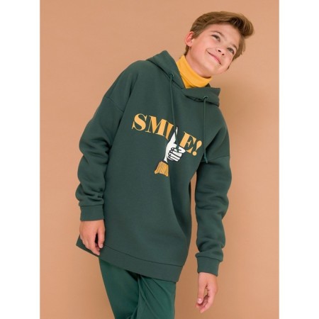 Hoody for a boy Pelican, height 128 cm, green color-6