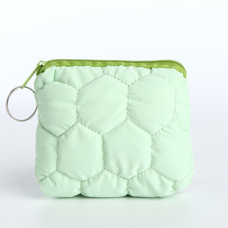 Women's wallet with lightning, green color