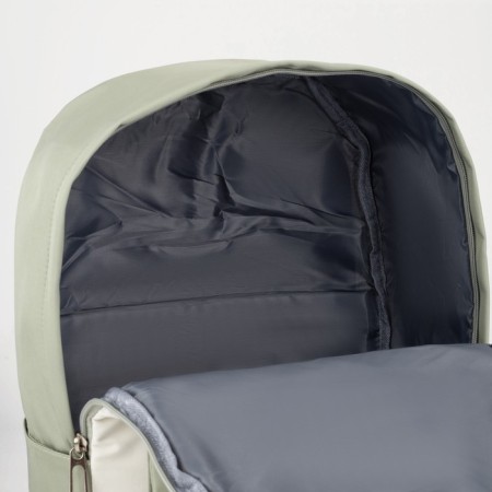 Youth backpack on lightning from textiles, 2 pockets, green color-3