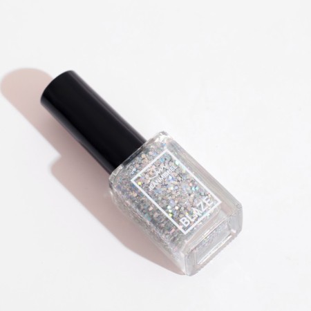 Nail polish jeanmishel, tone 408 sparkle silver multi, small, 12 ml-2