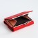 Women's wallet on the button, red color