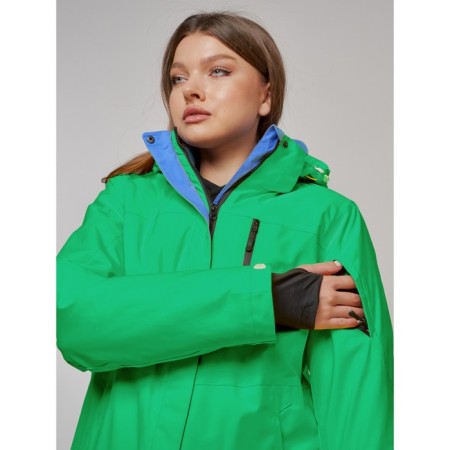 Ski jacket women's winter, size 46, green color-3