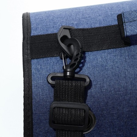 An animal carrier bag with a window, blue, 40 x 26 x 26 cm-6