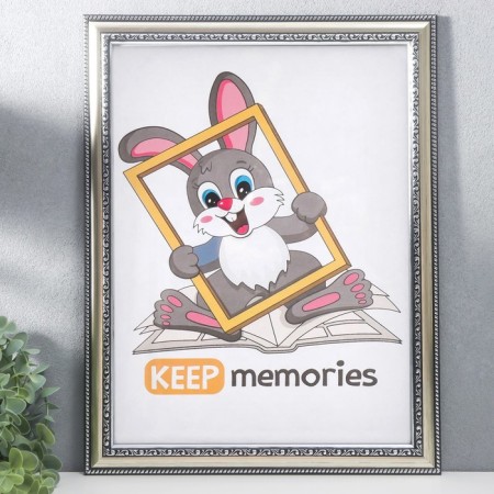 Photo frame plastic 30x40 cm silver (790)-1
