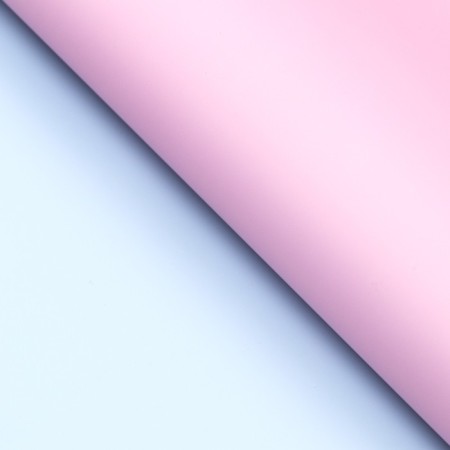 Matte film for flowers, bilateral, "marshmallow", pink-blue, 57 x 10 m-2