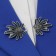 Cardigan clamp "Flowers" of chamomile, green color in black silver