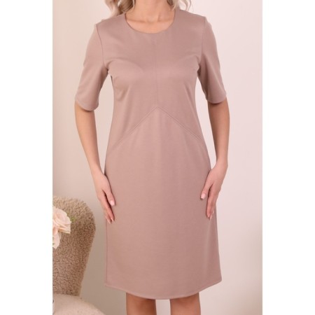 Women's dress, size 46, beige color-9