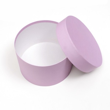 Set of round boxes 5 in 1 "lavender", 20 x 19 x 14 - 15 x 15 x 10 cm-3