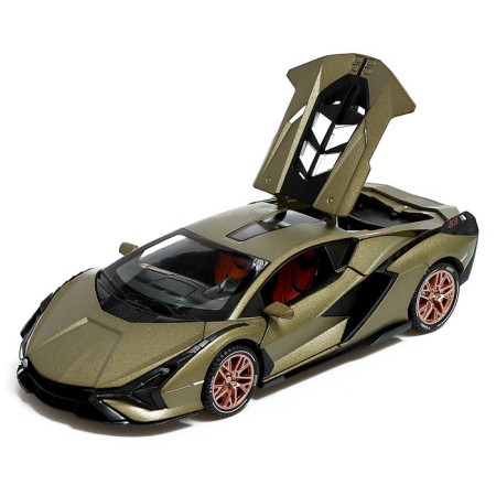 Metal machine, 1:24, inertial, doors, hood, trunk, color haka are opened-7