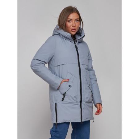 Winter jacket female, size 46, blue color-16