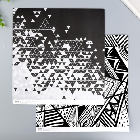 Scrapbooking paper bilateral "style" density 180 g 30.5x32 cm-1