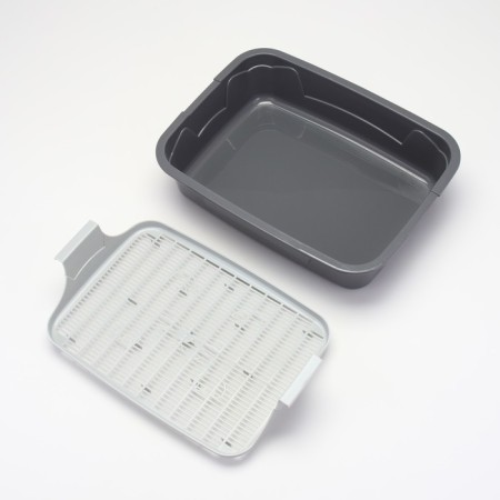 Toilet with a grid, 45x34x15 cm, gray-9