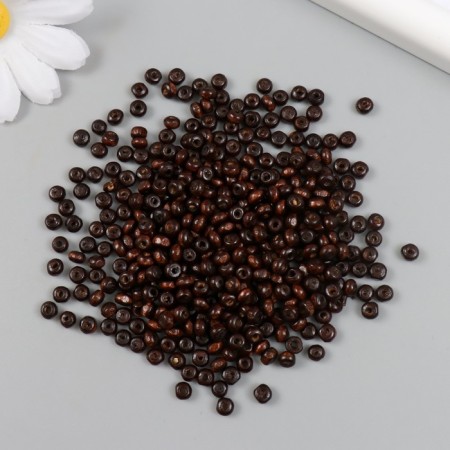 Beads for creativity tree "dark brown" d = 0.4 cm set 20 g-1