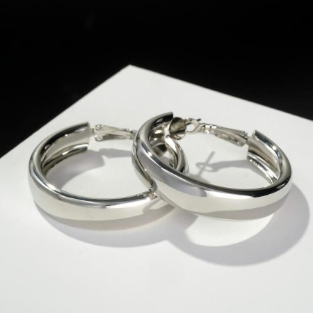 Canyon-rings "Canyon" Thicked line, d = 2.5, the color of silver