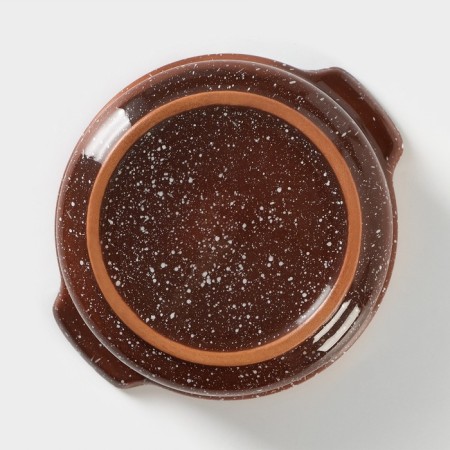 Baking form with handles "marble", 800 ml, d = 15 cm, brown color-3