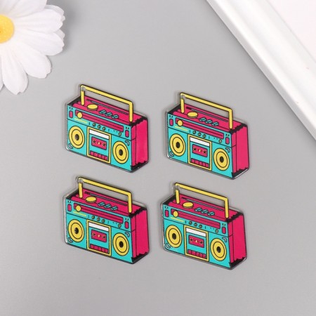 Decor for the work of acrylic bilateral "tape recorder" 4.1x3x0.2 cm-2