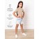 Top for a girl with short Generation sleeves, height 134 cm, beige color