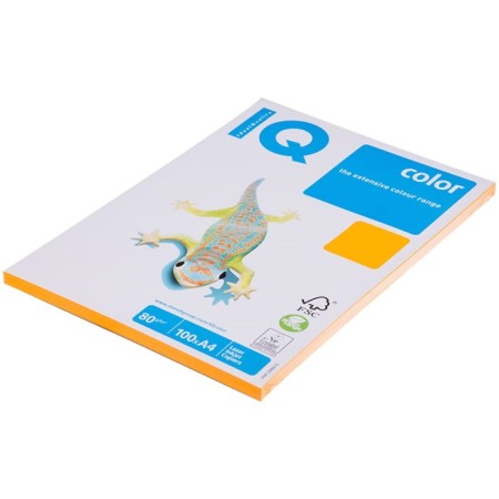 Color A4 100 L, IQ Color Neon, 80 g/m2, Orange Neon, Neoor