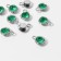 Circle-suspension "Circle" 1.6 × 1.2 × 0.8 cm, (set 10 pcs.), Green color in silver