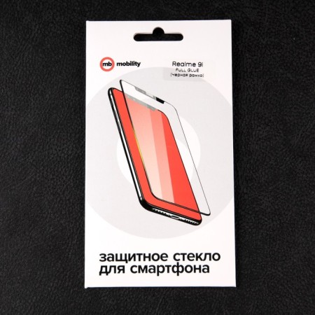 Protective glass Mobility, for Realme 9i, full glue, black-2