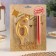 Set a candle for a cake digit 6 giant, gold, with a fountain, 9.5 cm