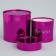 A set of boxes 2 in 1 round, gift packaging, “Present”, pink metallic, 12 x 12, 15 x 15 cm