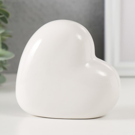 Копилка керамика "Белое сердце - Kiss me" 11х5х10,5 см-3