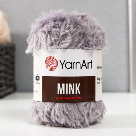 Yarn "mink" 100% polyamide 75m/50g (334 crystal)