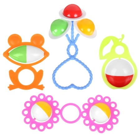 Set of rattles "Ladushki", 4pcs, Mix color, Aelita-11