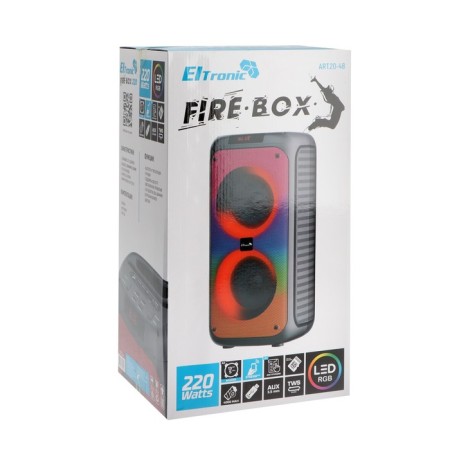 Portable column Eltronic Fire Box 220, 22W, 4000 MACH, FM, BT, Microsd, AUX, TWS, LIGHT-7