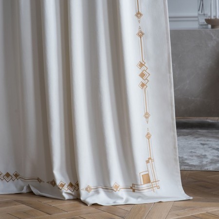 Set of curtains "Bridget", size 2x200x270 cm, white color-1