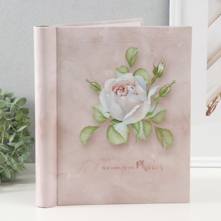 Photo album magnetic 20 sheets 23x28cm "Flower collection14 (1 white rose)"