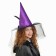 Carnival hat "Witch", with a veil, rr. 56-58, lilac color