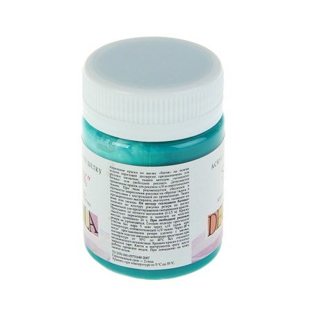 Silk paint "Batik", bank 50 ml, ZHK Decola, emerald 4428720 (water -based acrylic)-1
